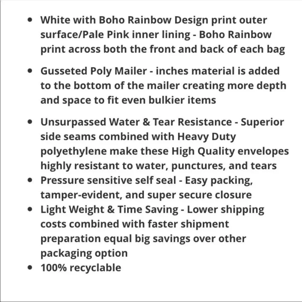 Poly Mailers MIX 10x13 14.5x19x4 14x17 35 pieces 35 stickers